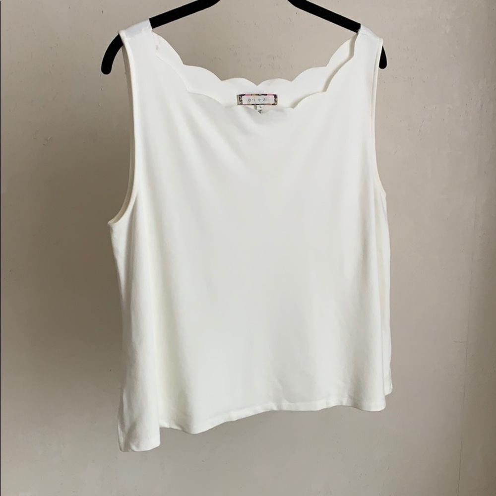 eri + ali (anthropologie) scalloped tank